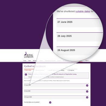 Selecting pension re-enrolment date using the full run system